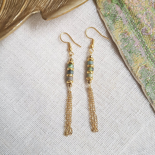 BOUCLE D'OREILLES TURQUOISE RANI